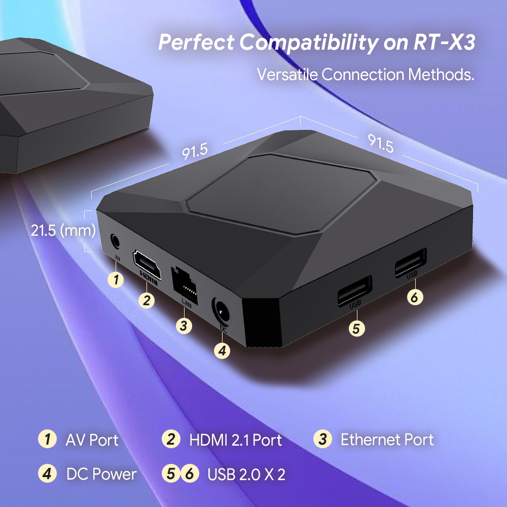 External Rtc With Box SYTA Rocktek RT-X3 4K Android TV Box Realtek RTD1325 4GB 32GB WiFi6 BT5 ...