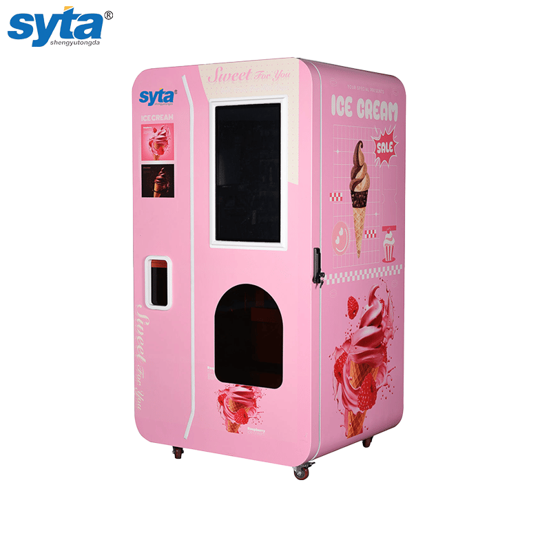 SYTA MT200 Ice Cream Vending Machine Support DIY Ice Cream Single-flavor Ice Cream with 3 Toppings and 3 Jams