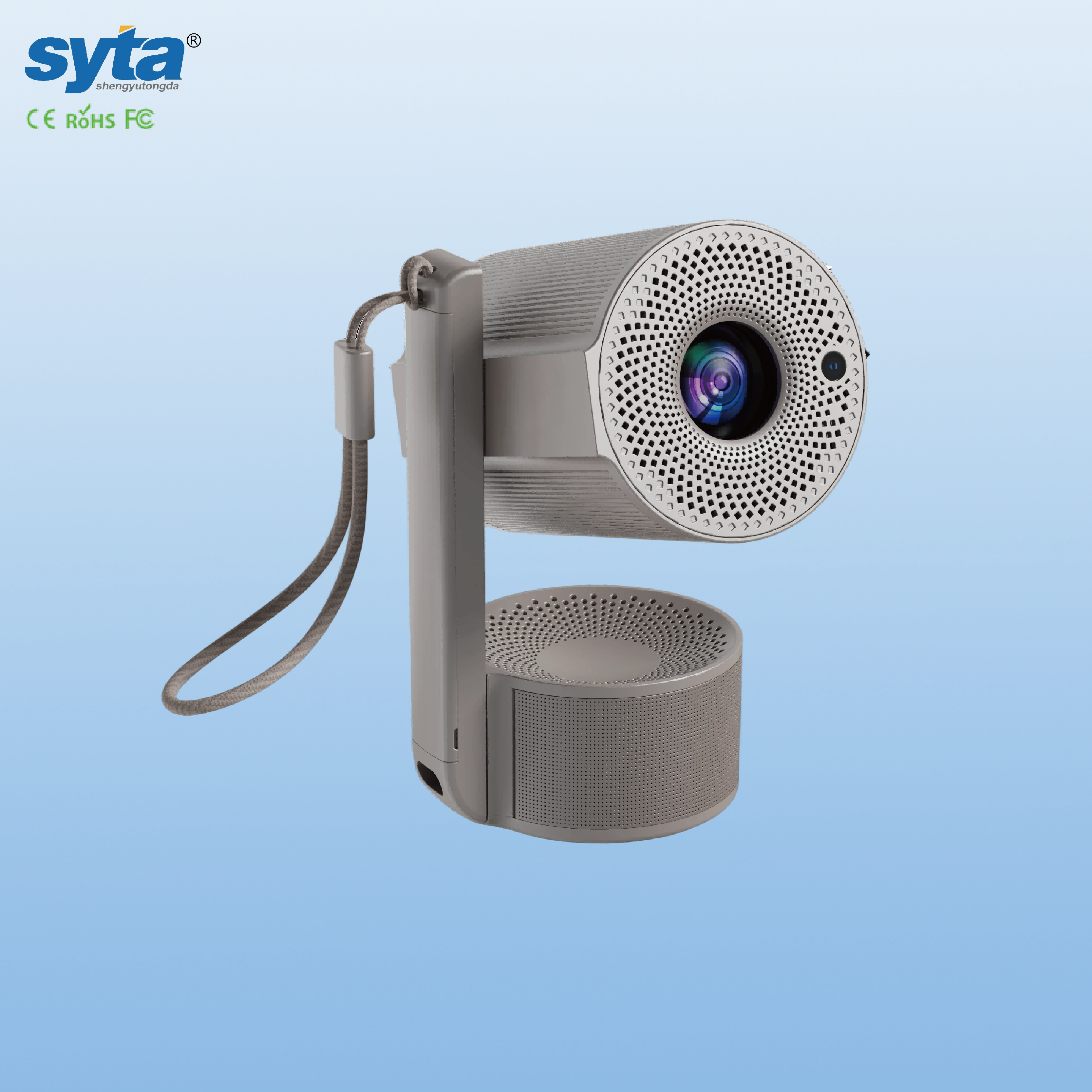 SYTA New Mini Portable Rechargeable Projector SYJ3 Android 12 OS 220ansi Lumens 720P Outdoor Battery Projector