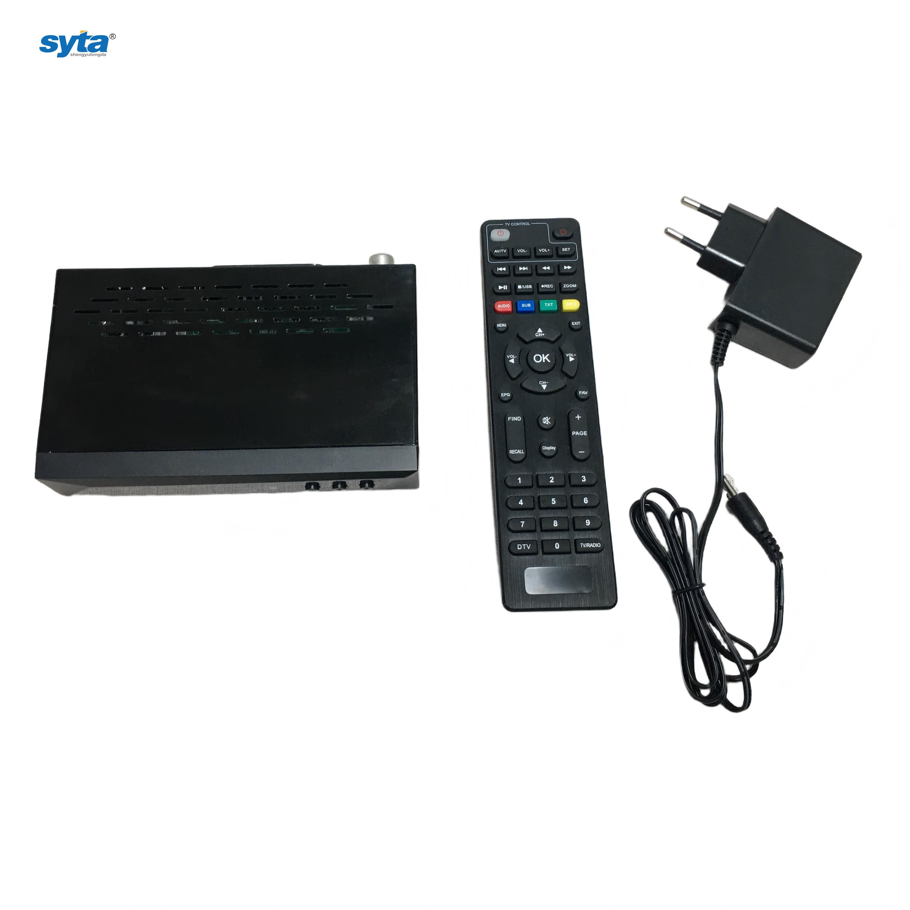 SYTA Ready to Ship Europe Applicable DVB-T2 H.265 HEVC TV Decoder with Scart Decoder Digital Terrestrial Receiver Set Top Box