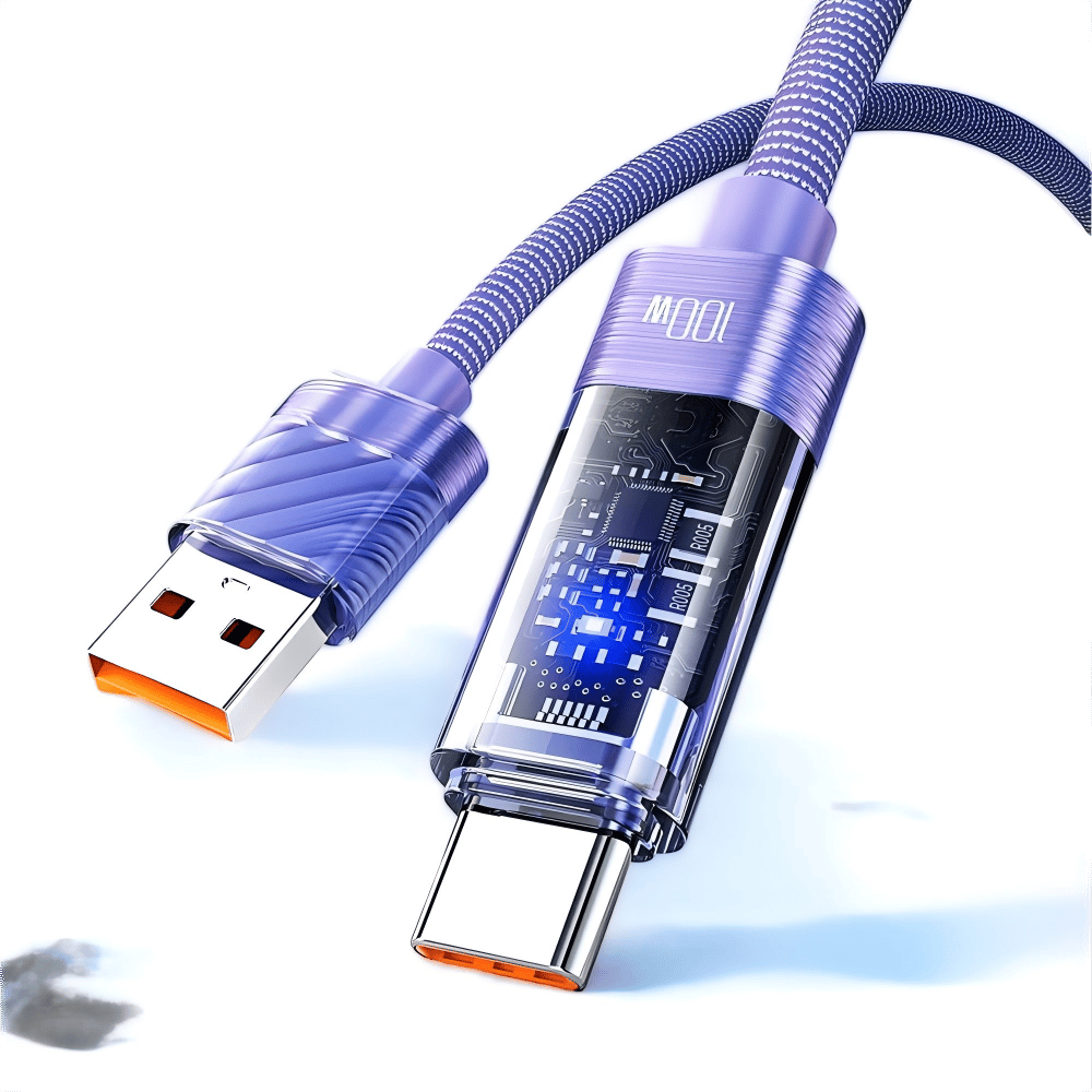 SYTA New Fast Charging Data Cable USB to C Nylon Woven Original Cable with Display for Phones, Laptop