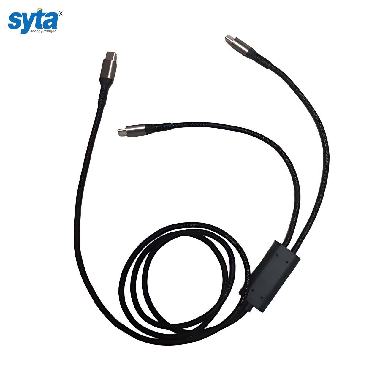 SYTA New Fast Charging Data Cable  1.2M 2-in-1 Type C to C PD Charging Cable for Phones and Laptop