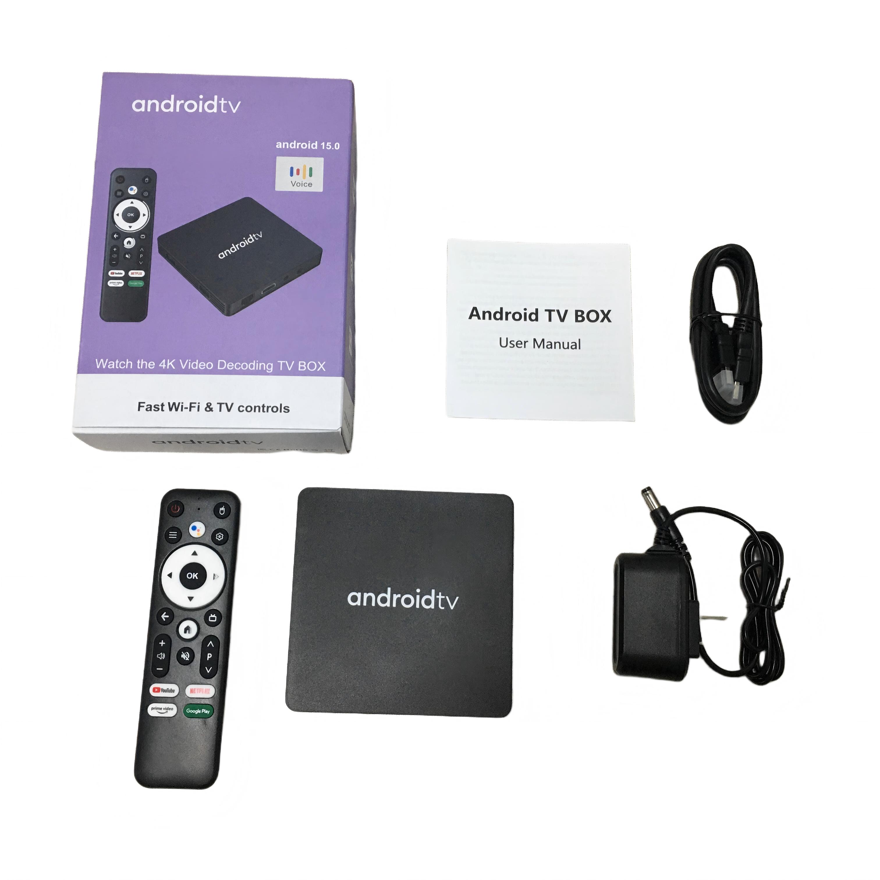 SYTA New Arrival AndroidTV S905L Dual Wifi Smart Tv Box with BT Voice Remote