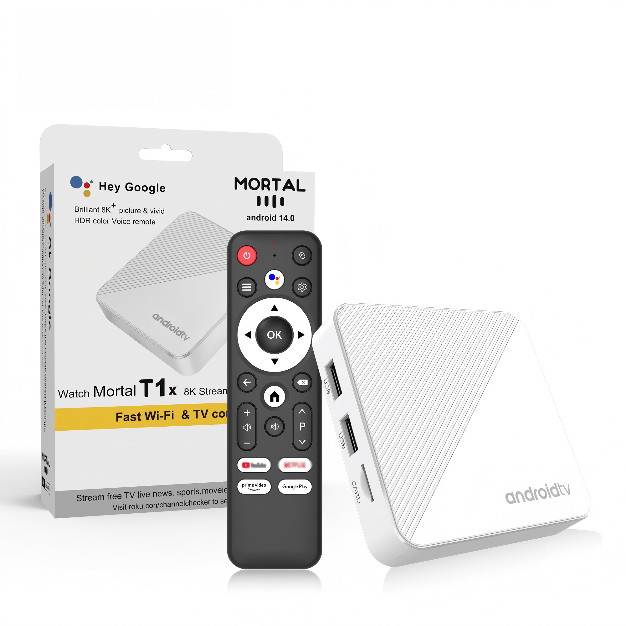 SYTA New Arrival Mortal T1X Android Tv Box RK3518 Dual Wifi  Smart Tv Box with BT Voice Remote