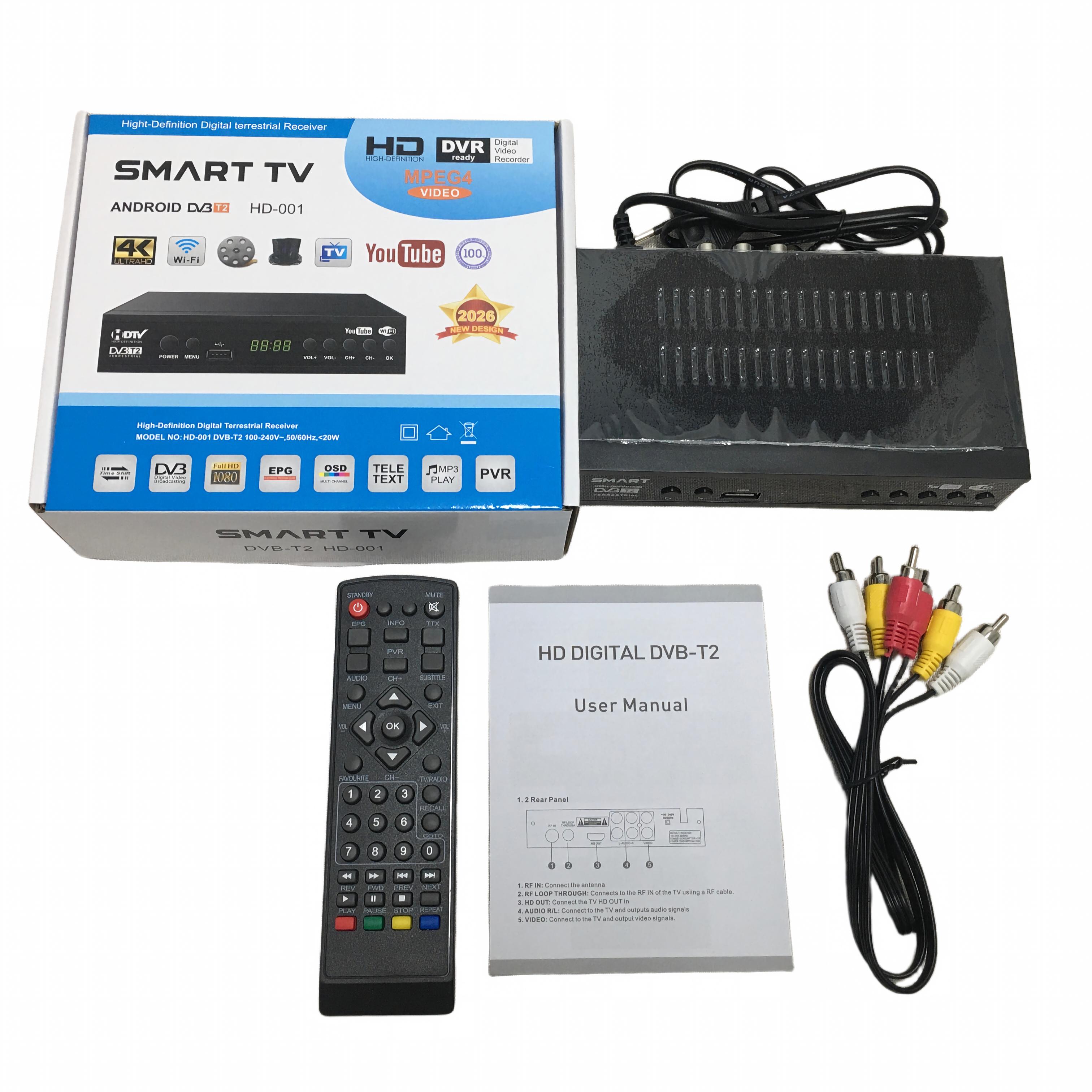 SYTA Ready to Ship DVB-T2 Ali3822 TV Decoder H.264 Hevc FTA Set Top Box