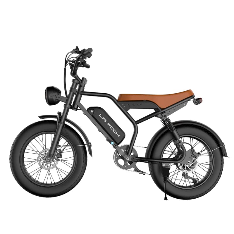 U9 Pro Bicicleta Eletrica Retro com BancoTraseiro e Pneus Largos U9