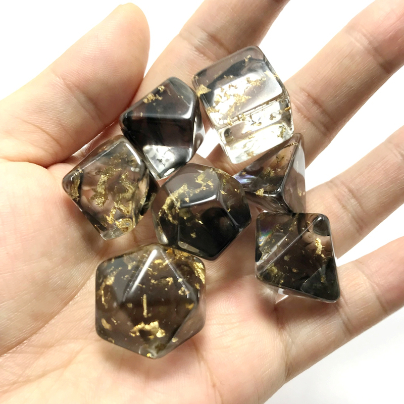 Gold foil with black glitter strands