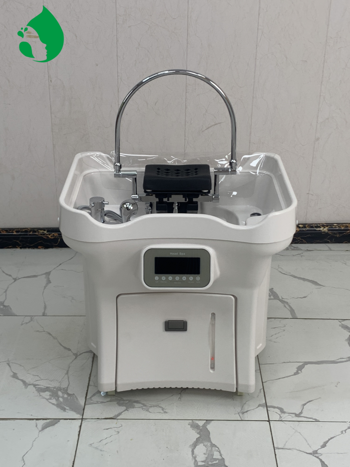 Yimei 5.0 Mobile Head Spa Sink Non Plumbed Shampoo Basin Large Water Storage Tank & Waste Water Tank With Steamer Unit for Salon