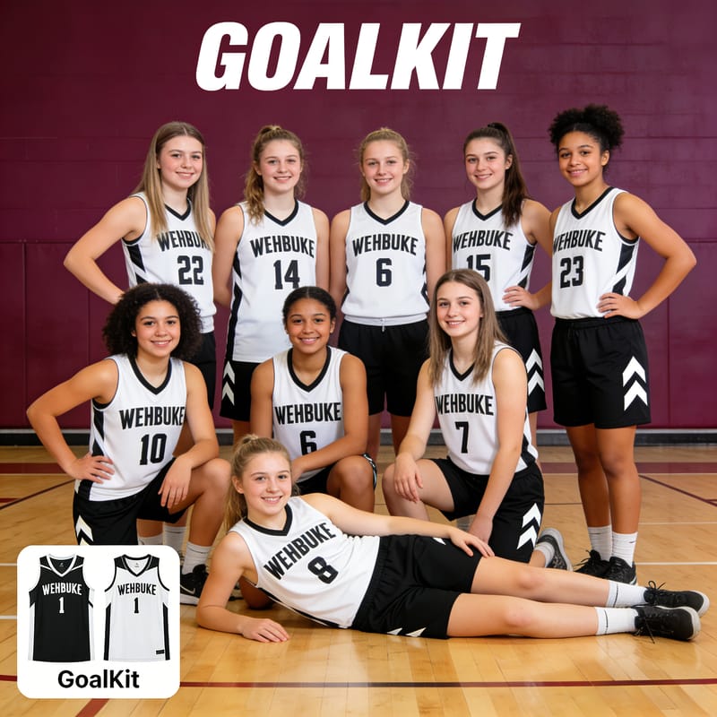 Black & White Contrast Reversible Basketball Jersey