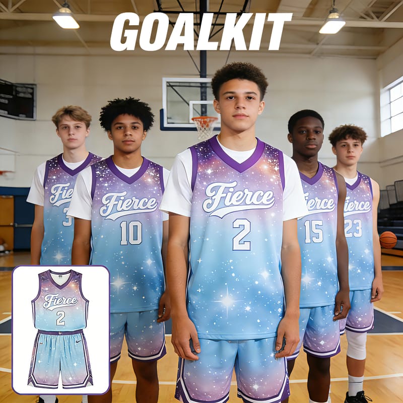 Custom Galaxy Print Team Basketball Uniform Set