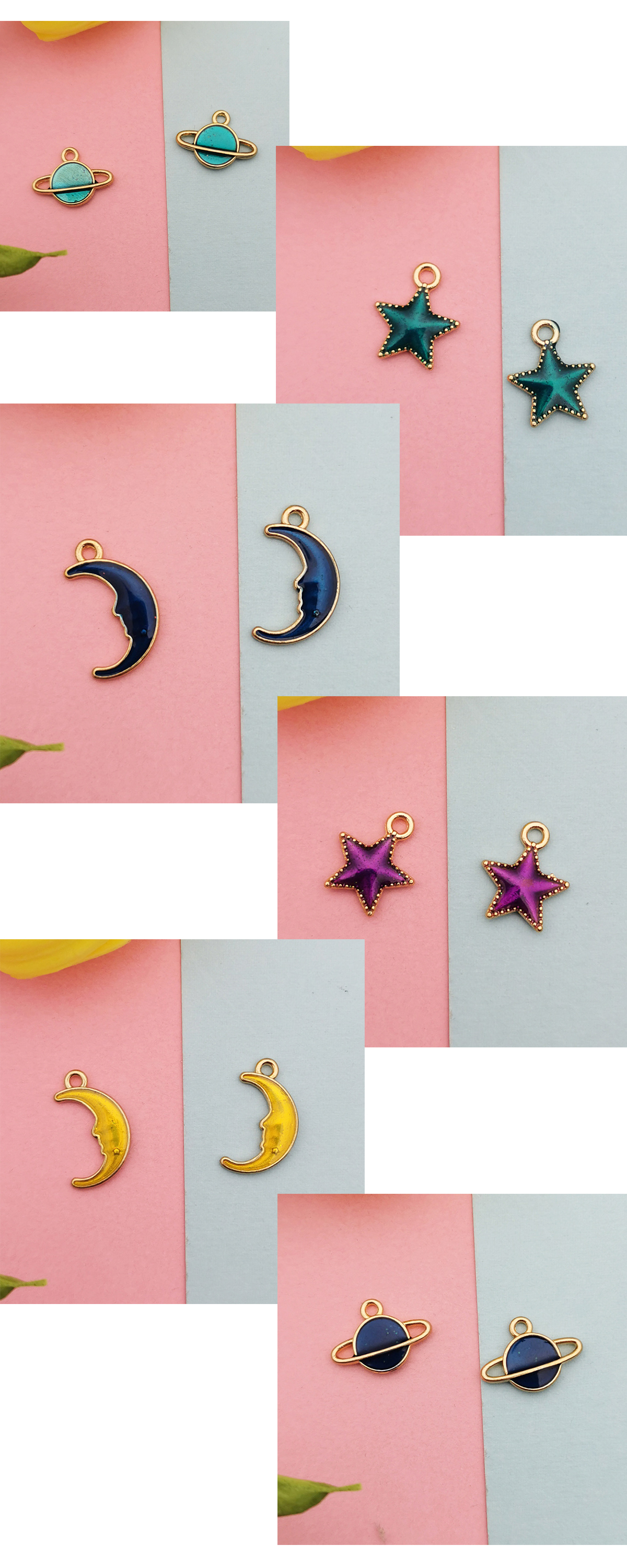 Moon, Star and Planet Charm/Pendant
