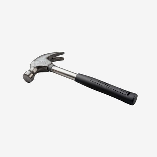 Non-slip shock-absorbing claw hammer
