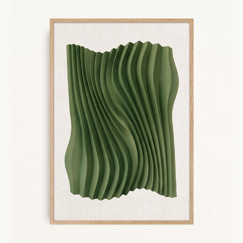 Green Wave Texture Art