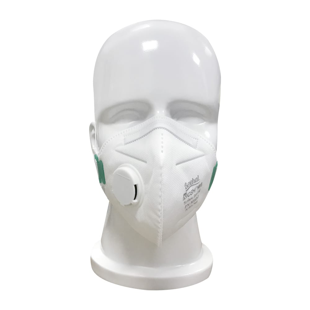 MS8265 N95 Flat Fold Mask With Valve Comfortable Adjust Head Strap
