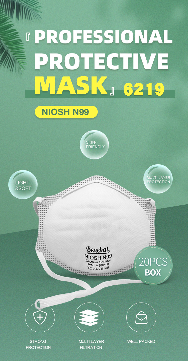 MS6219 N99 PARTICULATE RESPIRATOR HIGH QUALITY COMFORTABLE MS6219 N99 PARTICULATE RESPIRATOR HIGH QUALITY COMFORTABLE