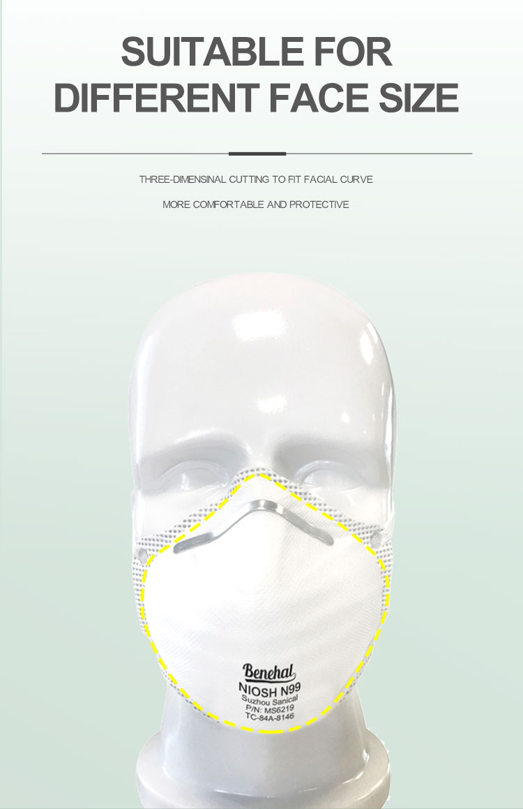 MS6219 N99 PARTICULATE RESPIRATOR HIGH QUALITY COMFORTABLE MS6219 N99 PARTICULATE RESPIRATOR HIGH QUALITY COMFORTABLE