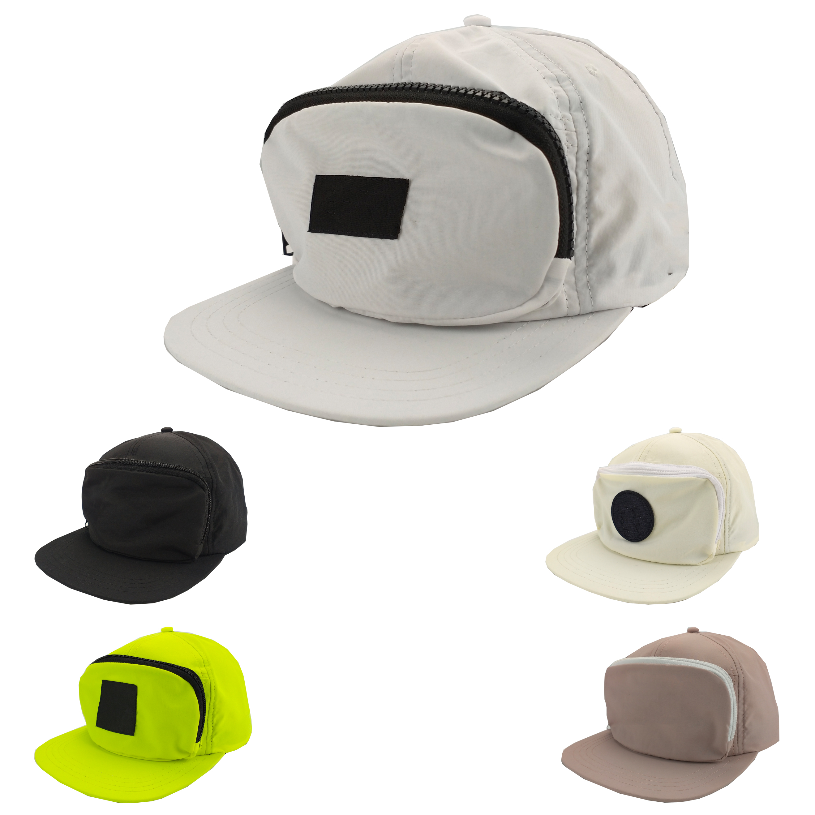 Unipin Snapback Zipper Caps Gorras Men Top Quality Pure Cotton Hip Hop Cap Adult Solid Color Baseball Hats