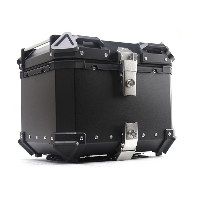Motorcycle trunk storage box waterproof quick release aluminum alloy tail box 45L/55L/65L multi-specification storage box