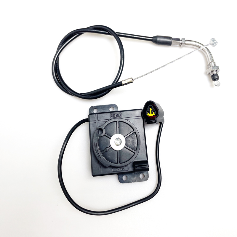Electric vehicle modified handlebar central control cable accelerator