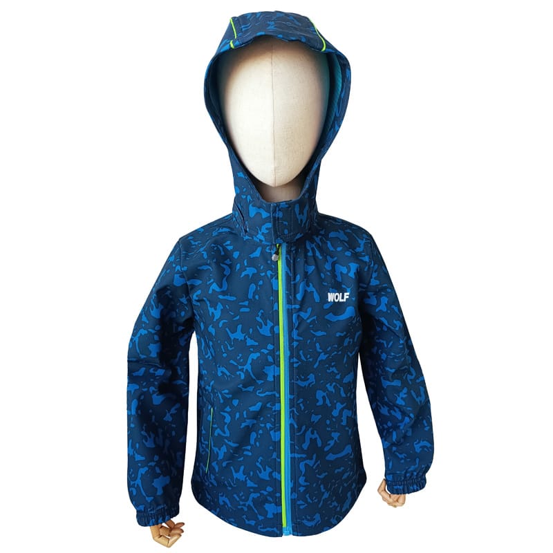 Boy's Jacket with Printing, Zippered Hoodie