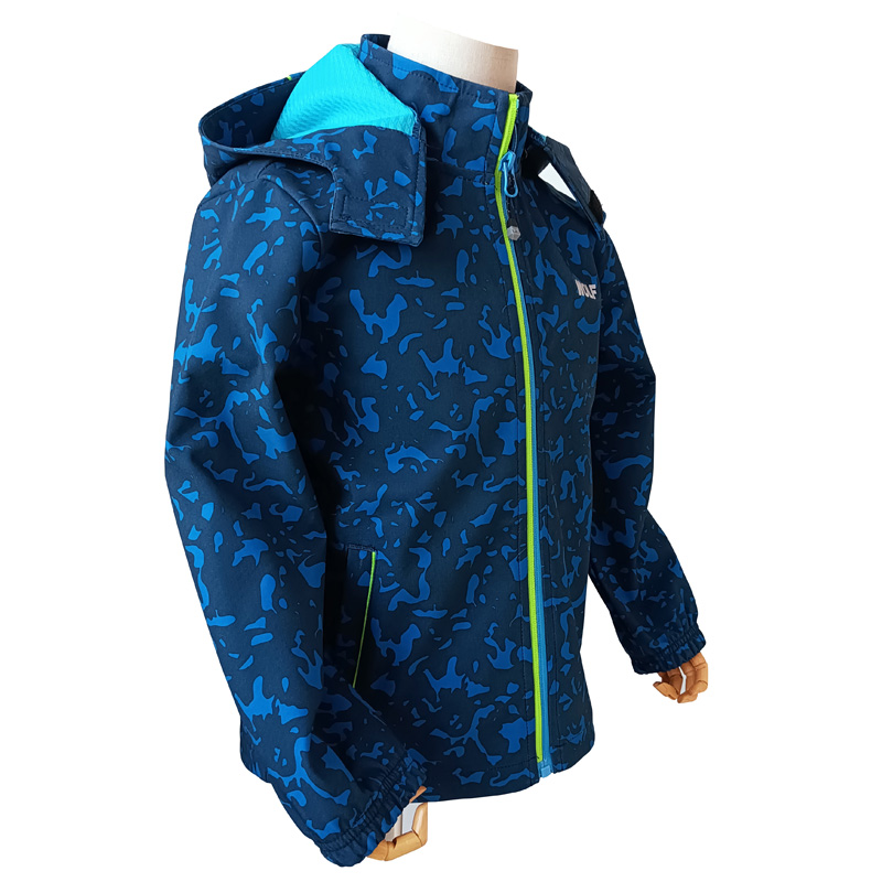 Boy's Jacket with Printing, Zippered Hoodie
