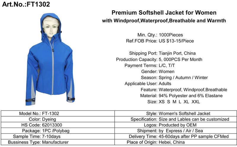 Premium Softshell Jacket for Women with Windproof,Waterproof,Breathable and Warmth