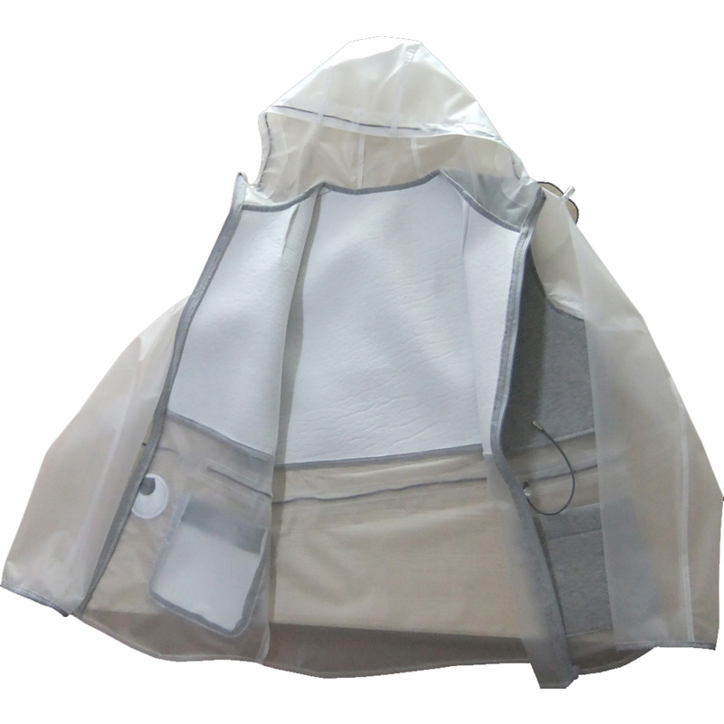 TPU Rain Jacket for Women with Breathable and Keeping Body Warmer