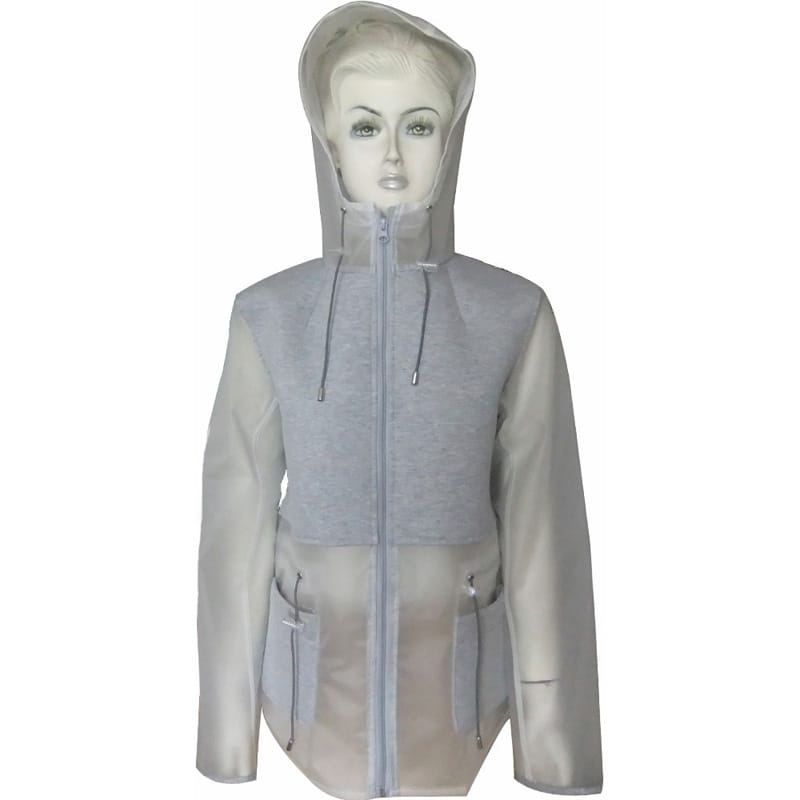 TPU Rain Jacket for Women with Breathable and Keeping Body Warmer