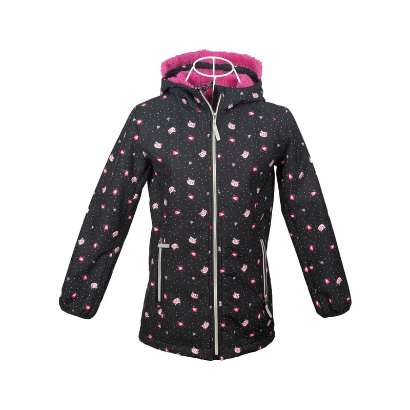 Girls' Padded Jacket for Winter Zippered Fur Hoodie-2016