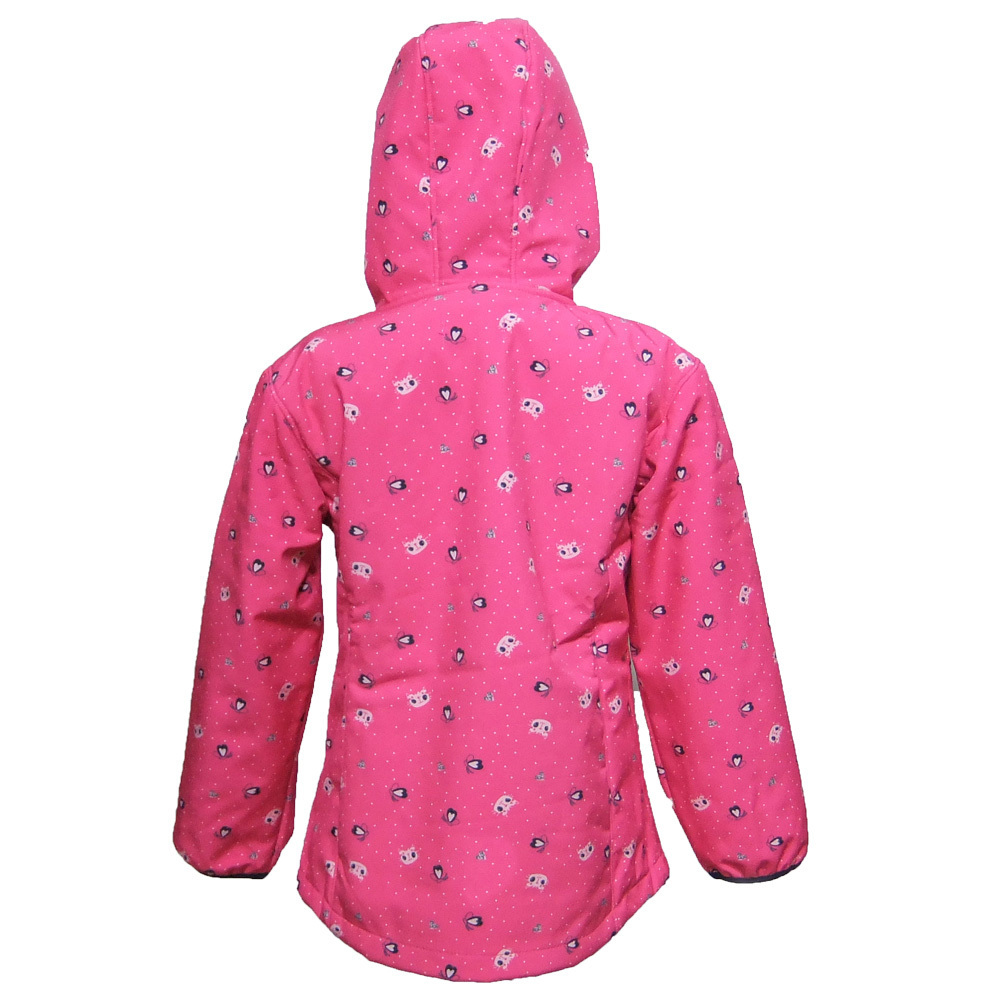 Girls' Padded Jacket for Winter Zippered Fur Hoodie-2016