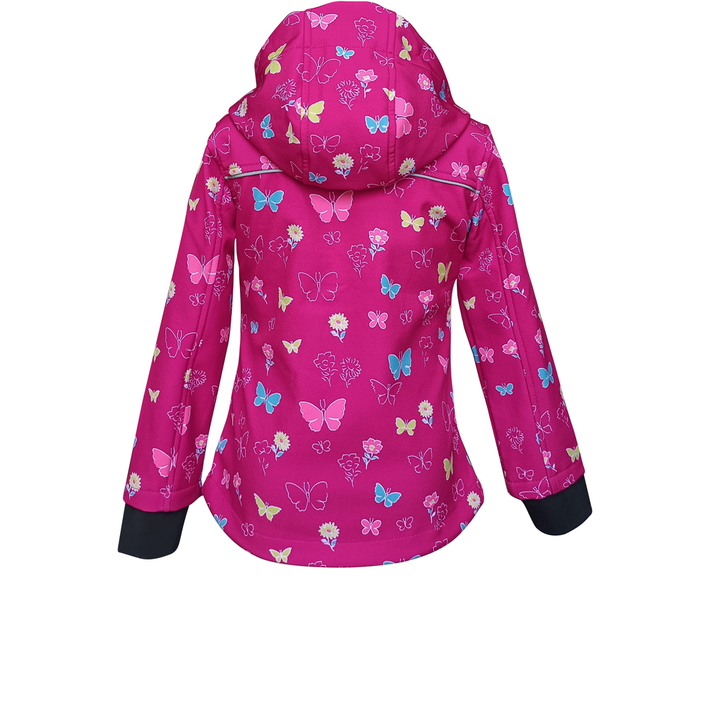 Printed Jacket for Girl, with Zippered Hoodie-4221