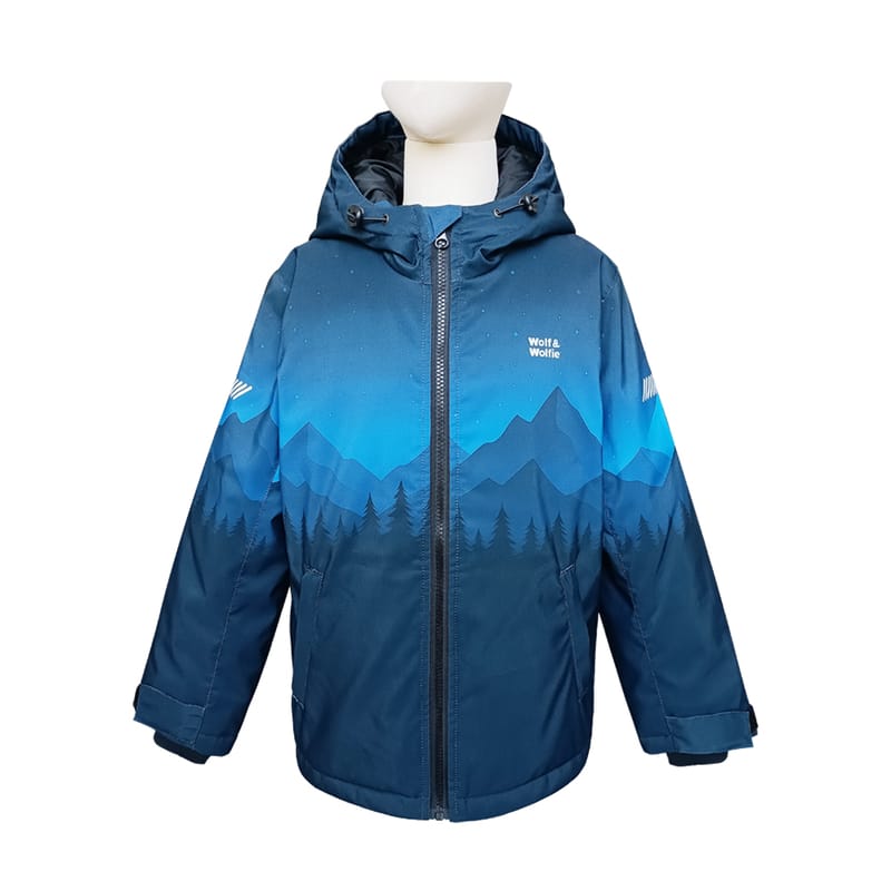 Boys' Waterproof Oxford Padded Jacket with Fleece Lining