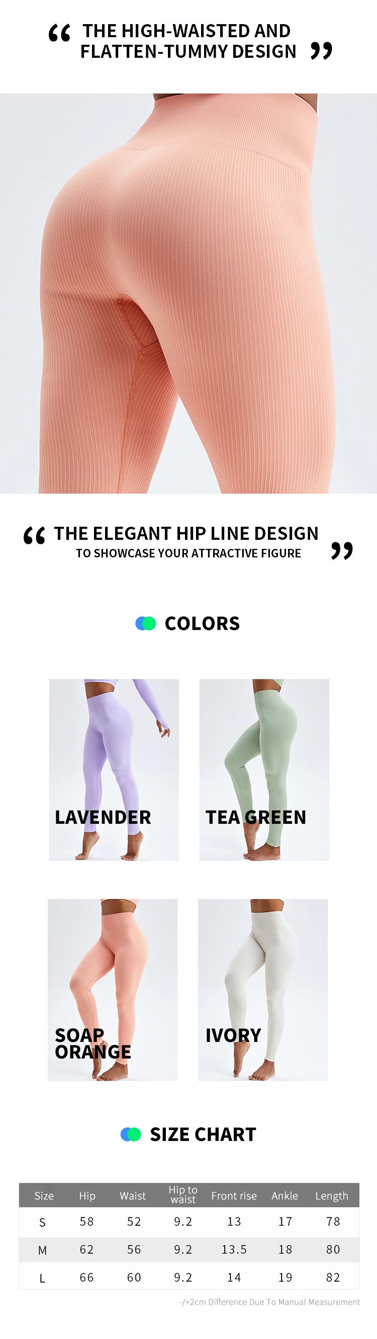 Threaded High Waisted Yoga Pants for women