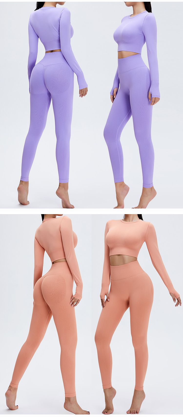 seamless Long-sleeved Quick-drying Yoga Suit for Women