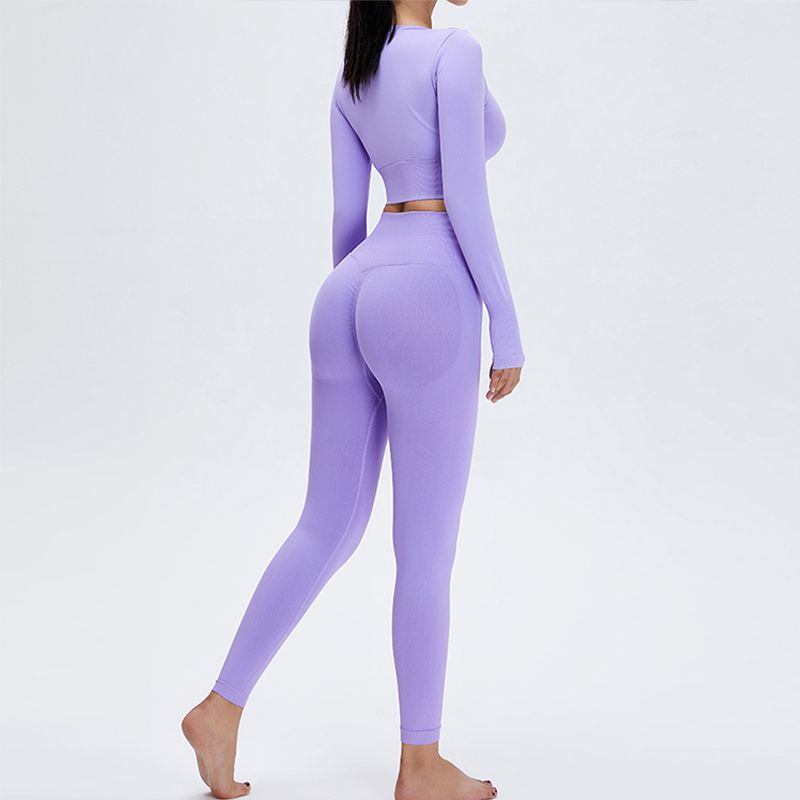 Seamless Long-sleeved Quick-drying Yoga Suit for Women