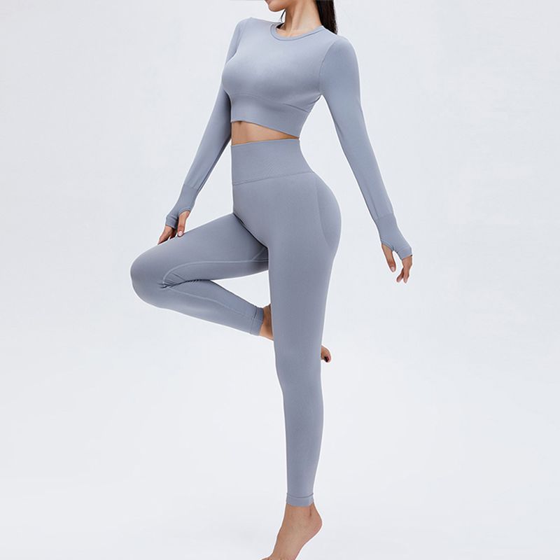 Seamless Long-sleeved Quick-drying Yoga Suit for Women