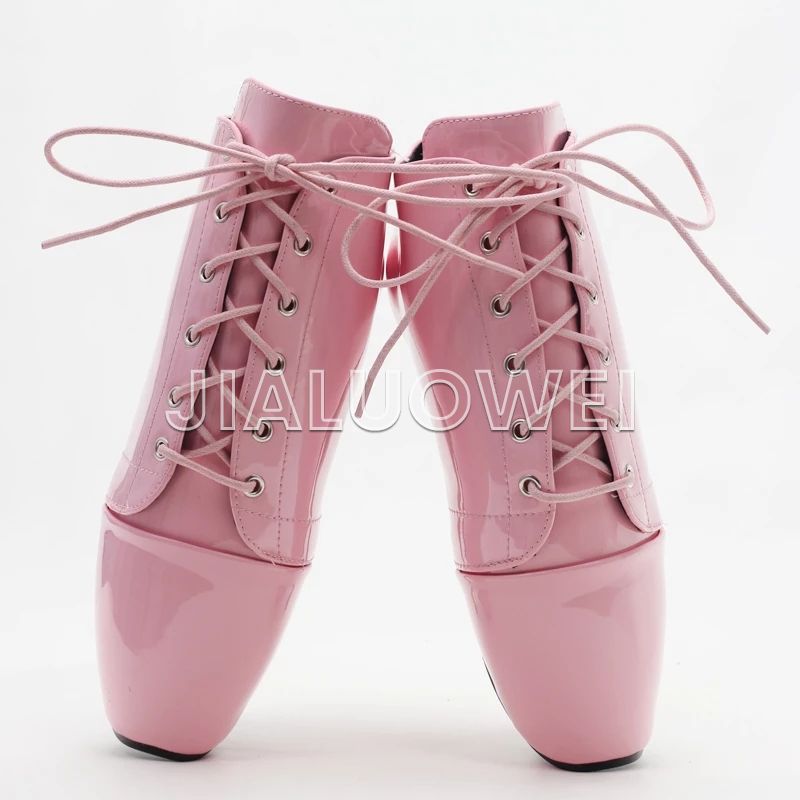 JIALUOWEI Super High Heel Shoe Large Ballet High Heel Shoes Lacquer Queen Naght Club Sexy