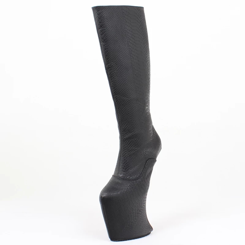 Women Platform Boots Heelless Sexy Knee High Extreme High Heel Ballet Wedge Boots for Female Shaft Fetish Shoes