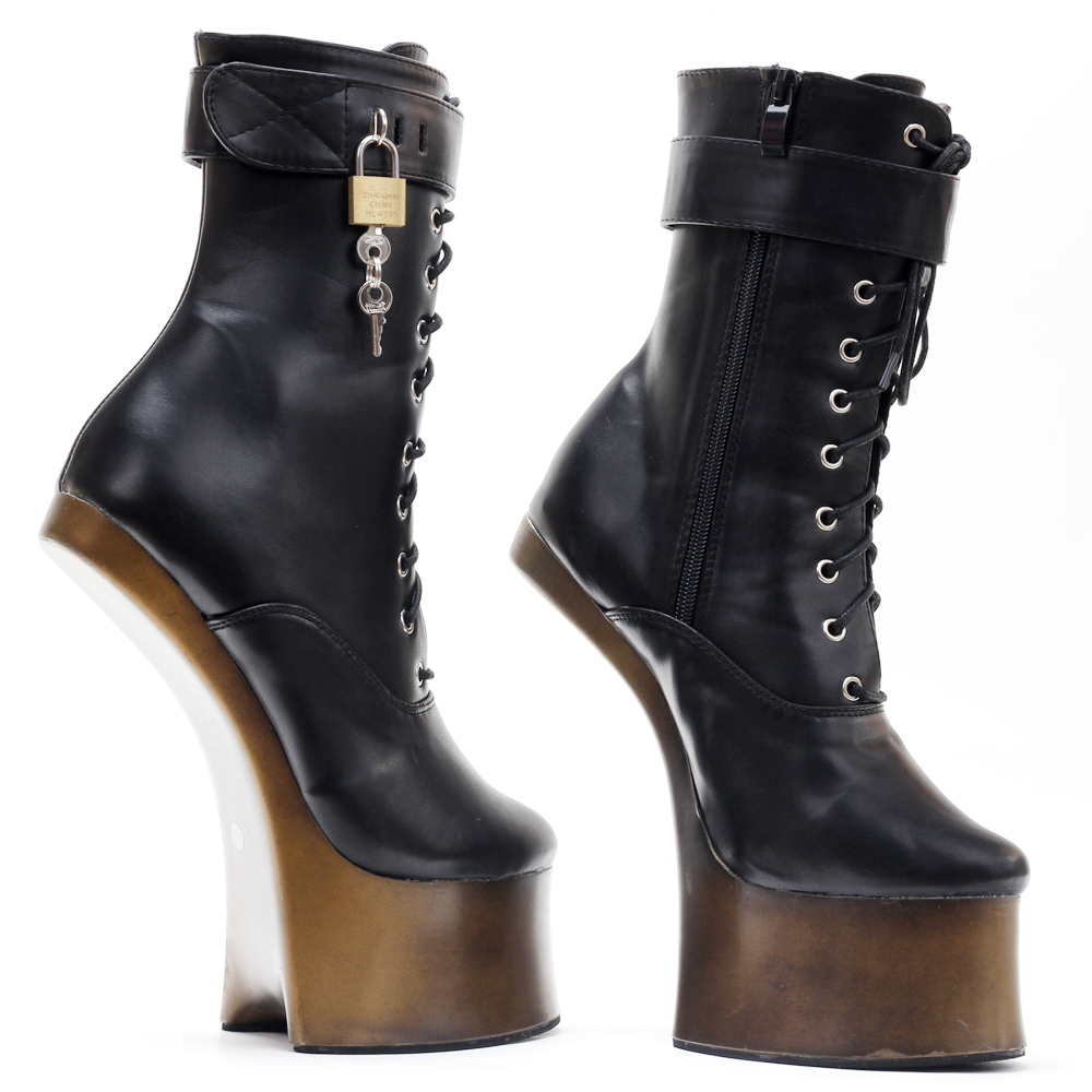 JIALUOWEI 7inch High Heel New Fancy Ponyplay bootfetish Ankle Platform Boots In Stock Fast Shipping Size36-46