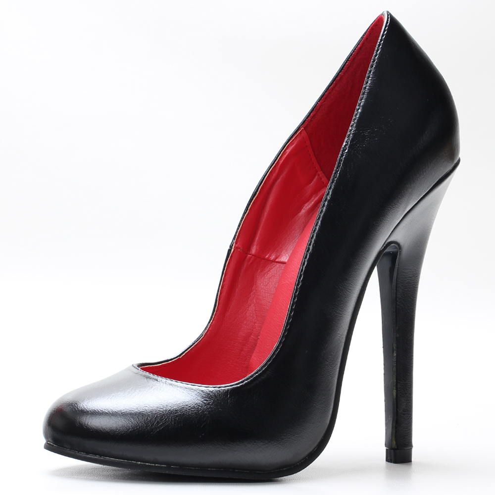 5.5 Inch Stiletto High Heel Unisex Sleek Night Club Round Toe Pump Plus Size Shoes Party Shoes Size36-46 In Stock