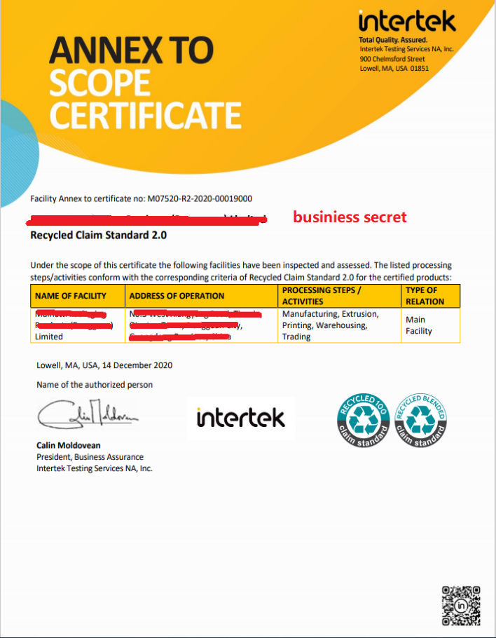 Sustainable Certificates Of Accessories And Fabric Sustainable Certificates Of Accessories And Fabric