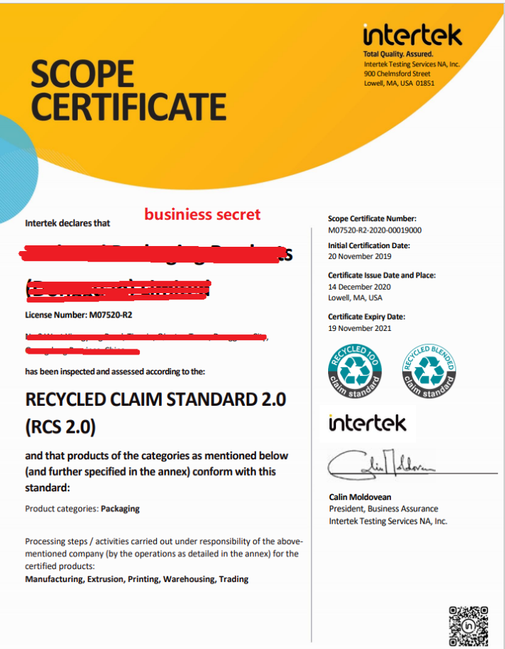 Sustainable Certificates Of Accessories And Fabric Sustainable Certificates Of Accessories And Fabric