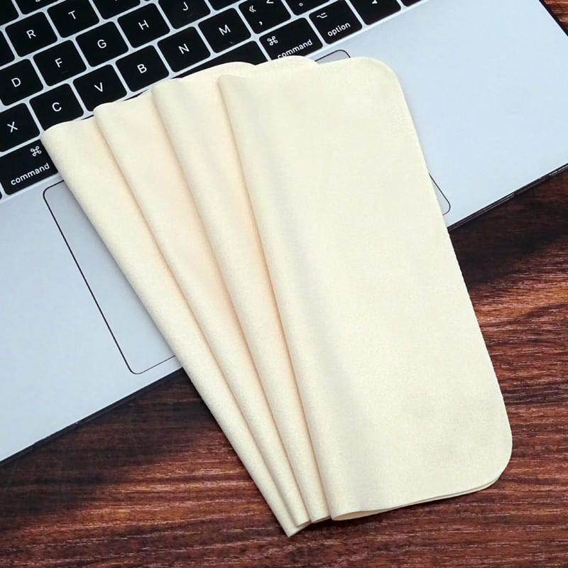 Microfiber glasses cloth米色海岛丝