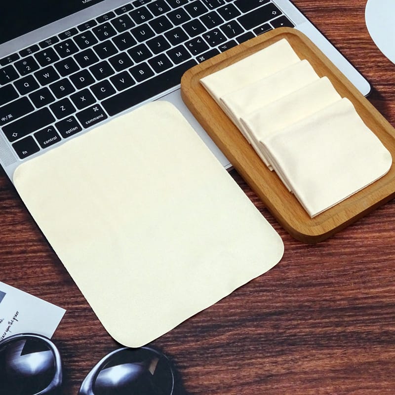 Microfiber glasses cloth米色海岛丝