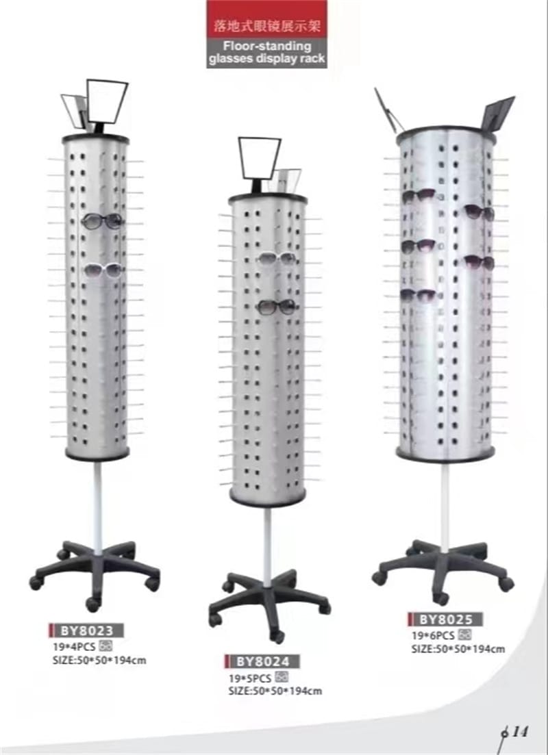 Floor-standing glasses diaplay rack