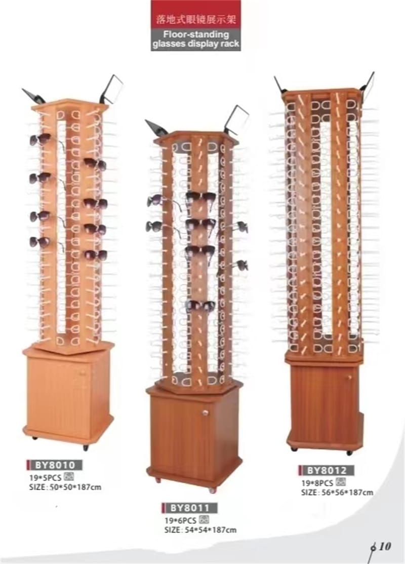 Floor-standing glasses diaplay rack