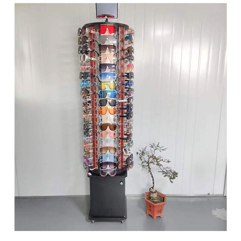 Floor-standing glasses display rack