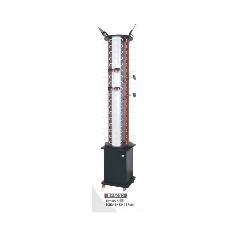 Floor-standing glasses display rack