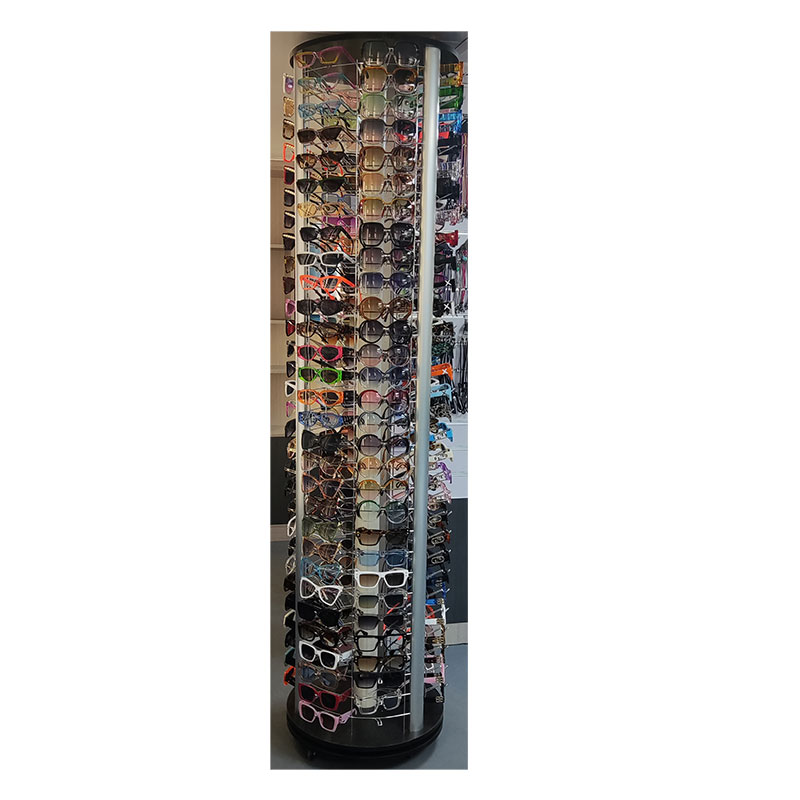 Floor-standing glasses display rack