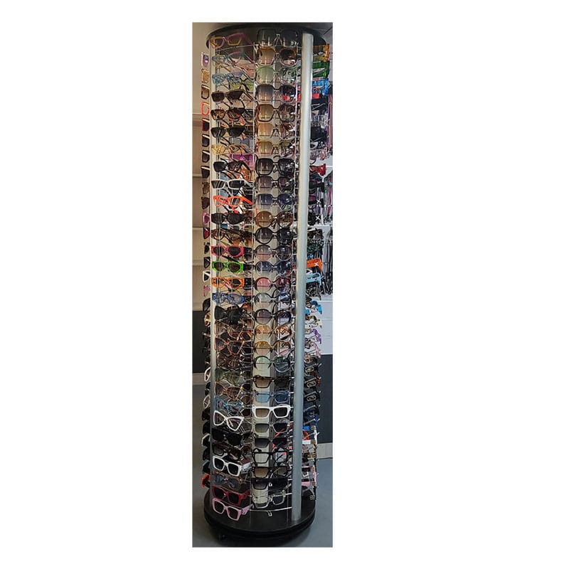 Floor-standing glasses display rack